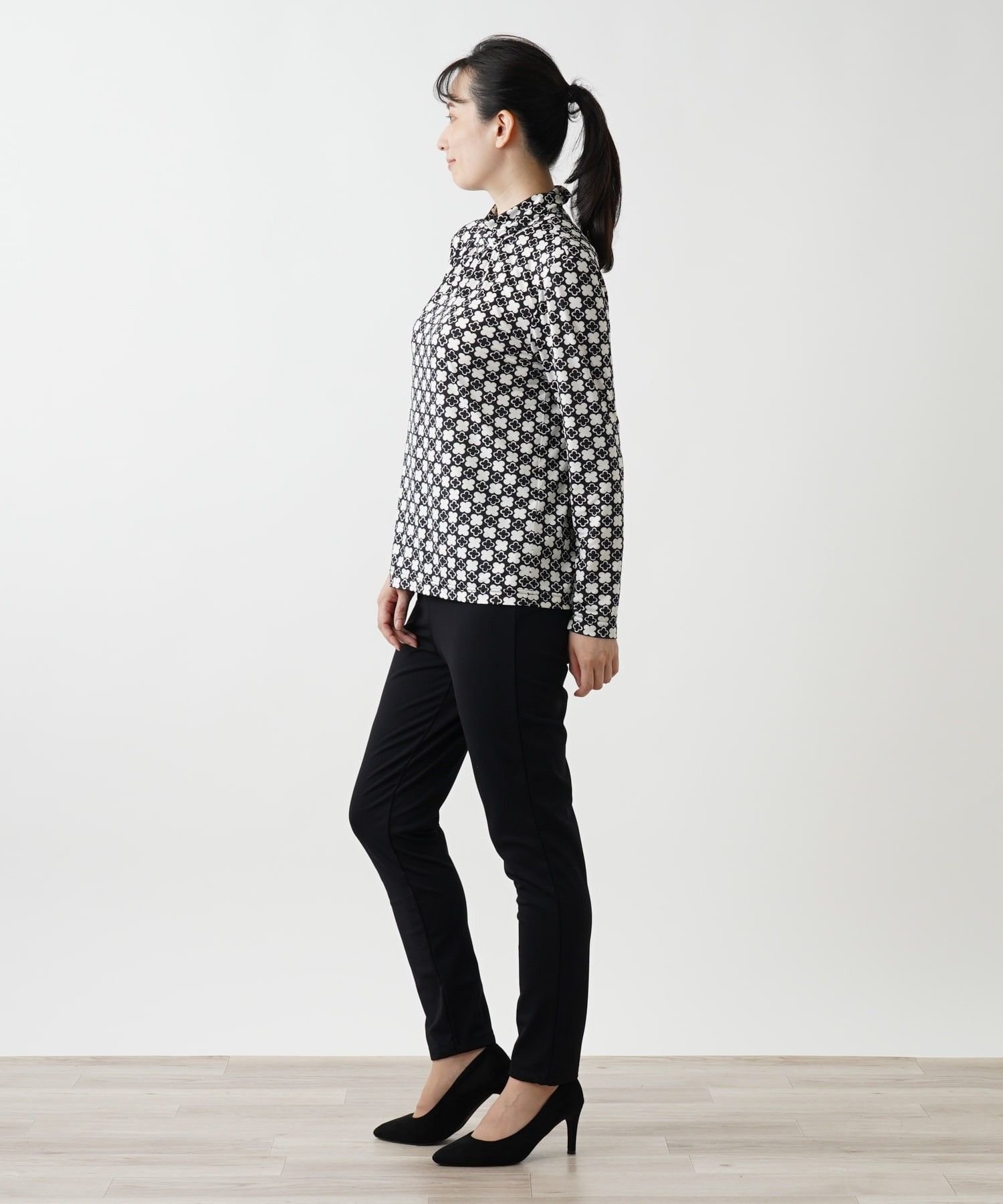 Leilian カットソー【ROCHAS Premiere】 レリアン トップス カットソー・Tシャツ ブラック
