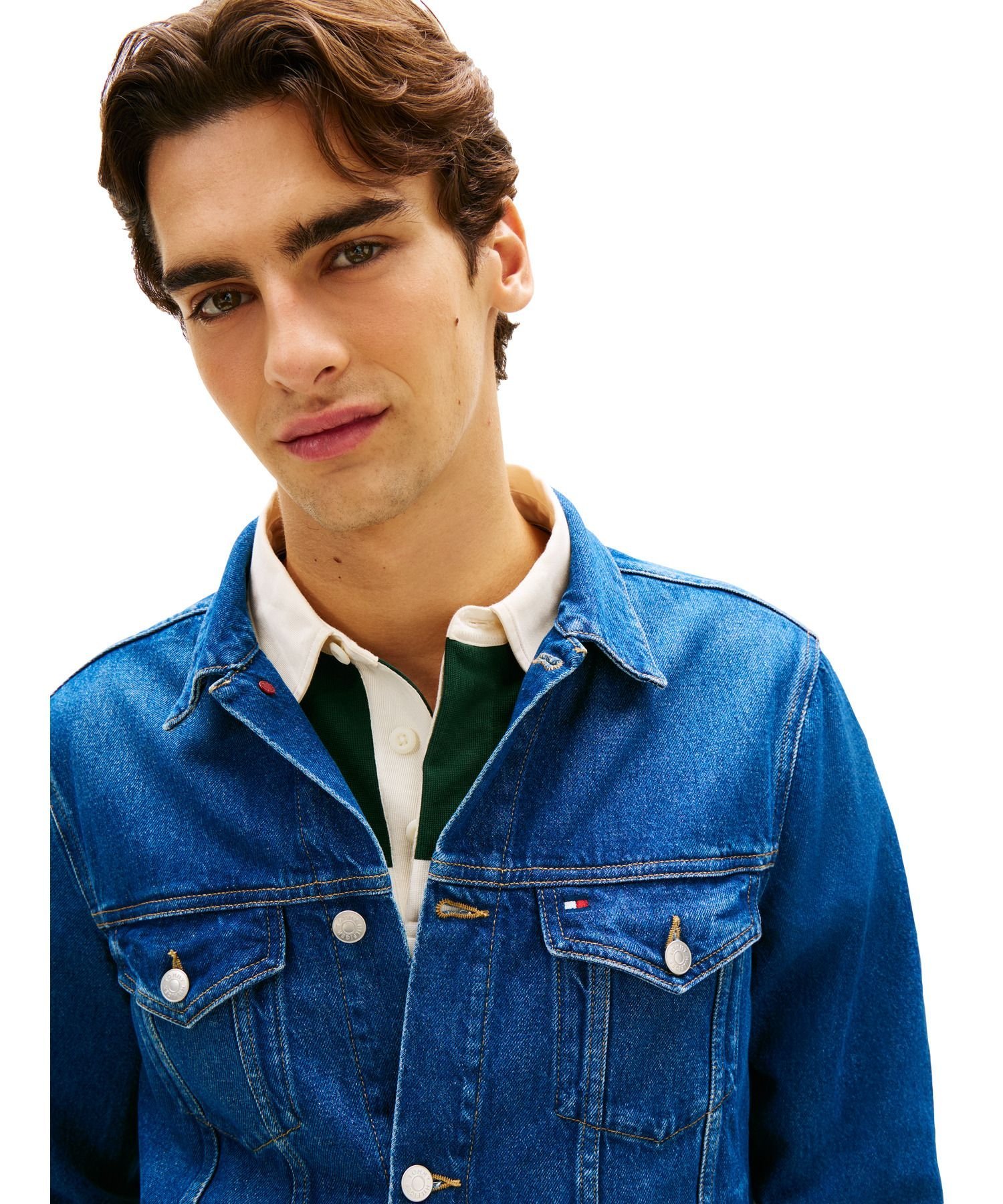 TOMMY HILFIGER レギュラートラックデニムジャケット トミーヒルフィガー ジャケット・アウター デニムジャケット ブルー【送料無料】