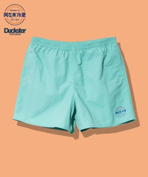 DUCKSTER/ダックスター 阿左美冷蔵コラボ ナイロンロゴショーツ (MENS) ゴースローキャラバン パンツ その他のパンツ ピンク