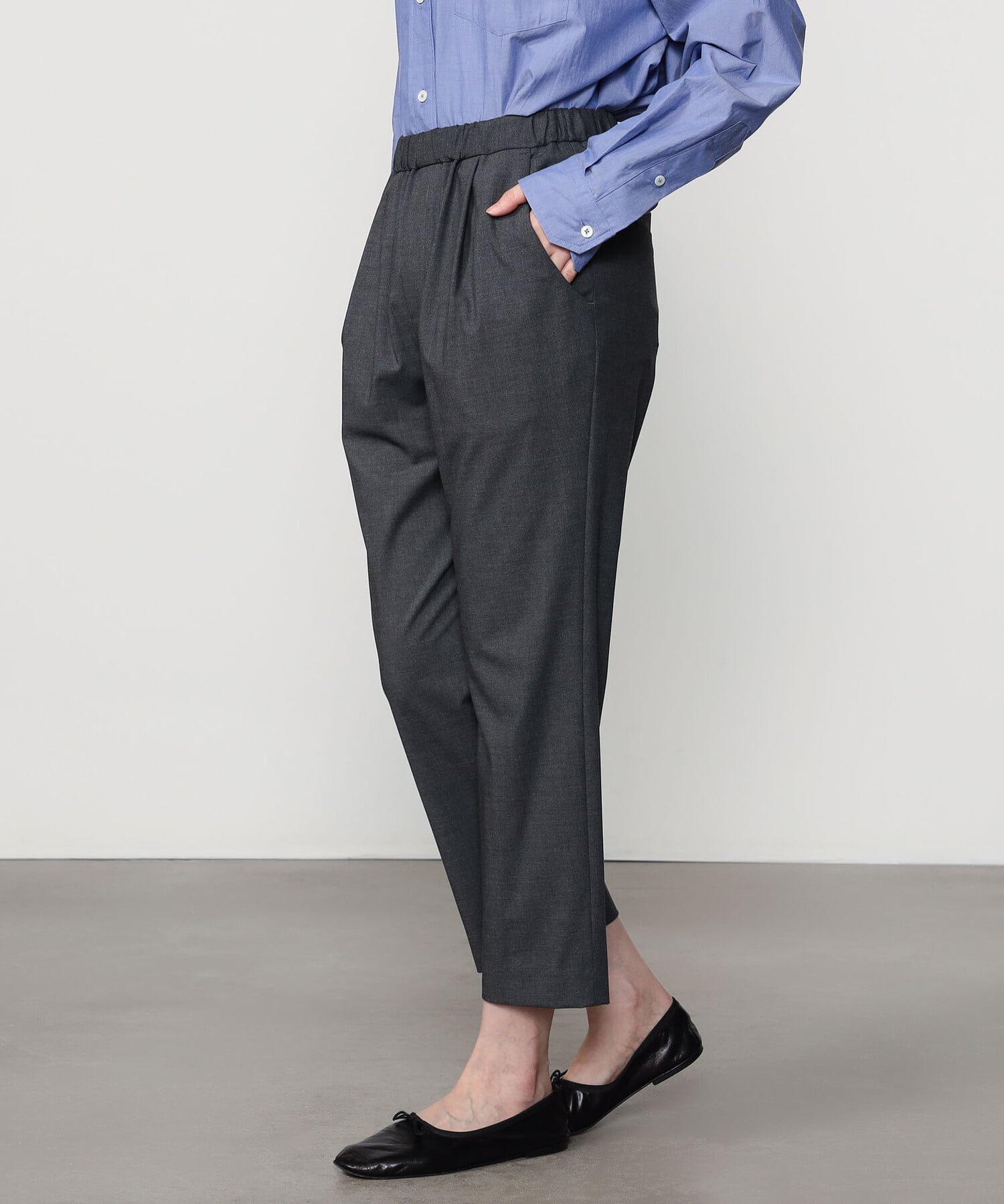 Bshop MORRIS & SONS ｜ テーパード イージーパンツ WOMEN ビショップ パンツ その他のパンツ ブラック