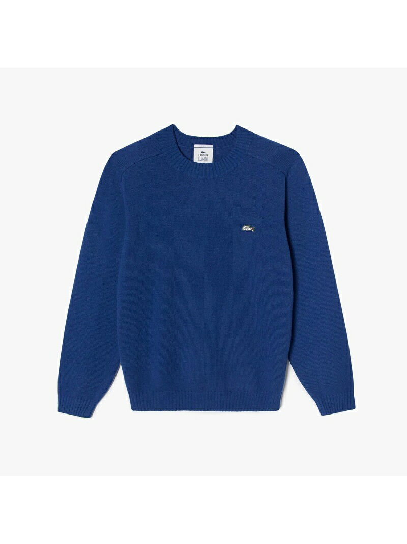 【SALE／50%OFF】LACOSTE LACOSTE L!VE ユニセックス ウール×コットンセーター ラコステ トップス ニット ピンク【送料無料】