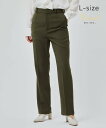 BEIGE, 【洗える・L-size】ALAINA / スリムストレートパンツ ベイジ, パンツ その他のパンツ ブラック ベージュ【送料無料】