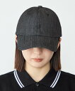 SHIPS MEN 【WEB限定】SHIPS: ワンポイント ロゴ エンブロイダリー オーバーフィット デニム キャップ シップス 帽子 キャップ ネイビー ブラック