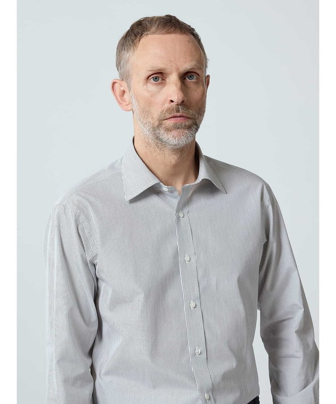 MEN 【UK Traditional】London Stripe Shirt アクアスキュータム トップス シャツ・ブラウス グレー