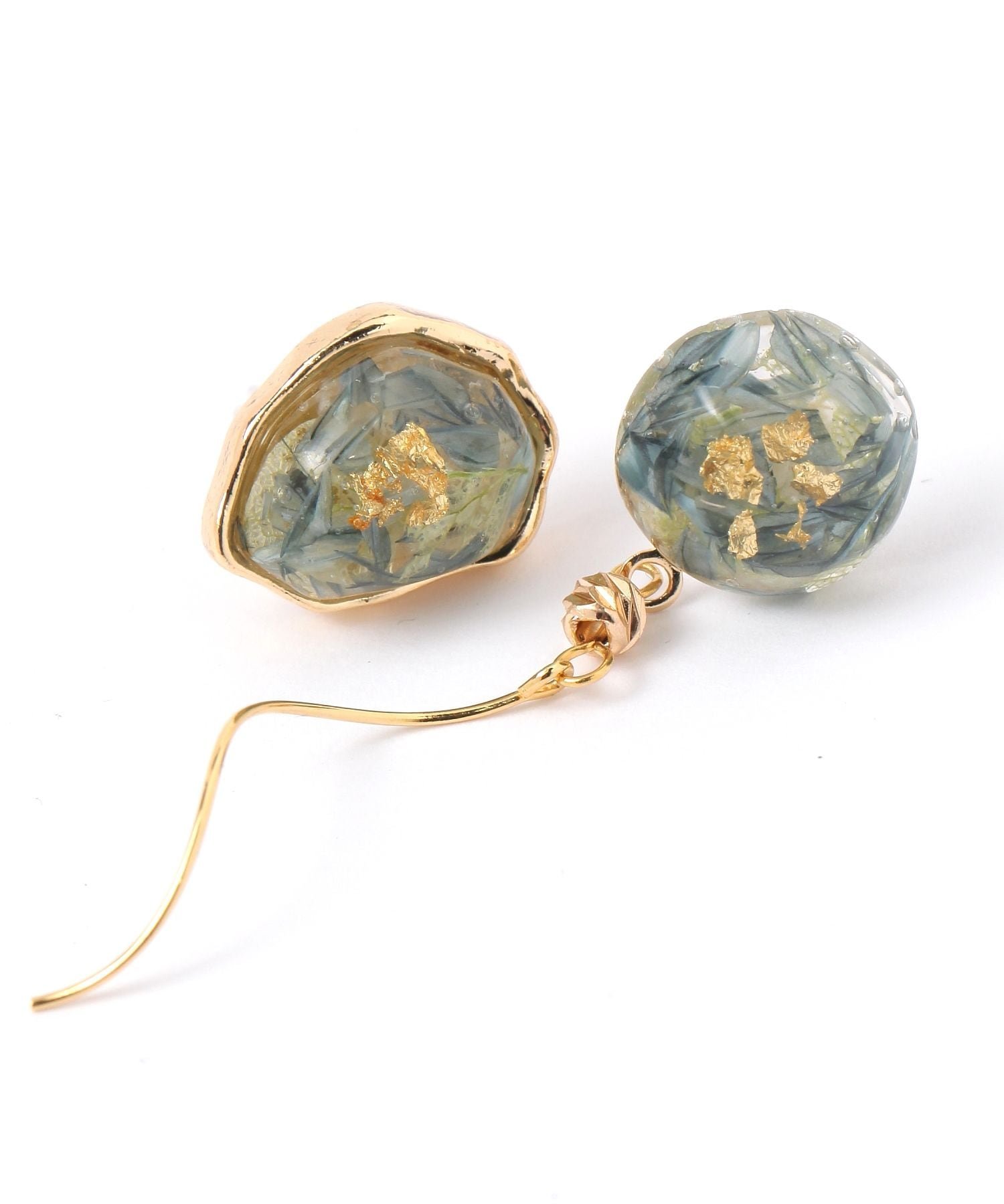 【SALE／50%OFF】GLOBAL WORK BLUEフラワー入りピアス/MADE IN JAPAN/496803 グローバルワーク アクセサリー・腕時計 ピアス ゴールド stylife-15142249 Rakuten Fashion サンプル画像3