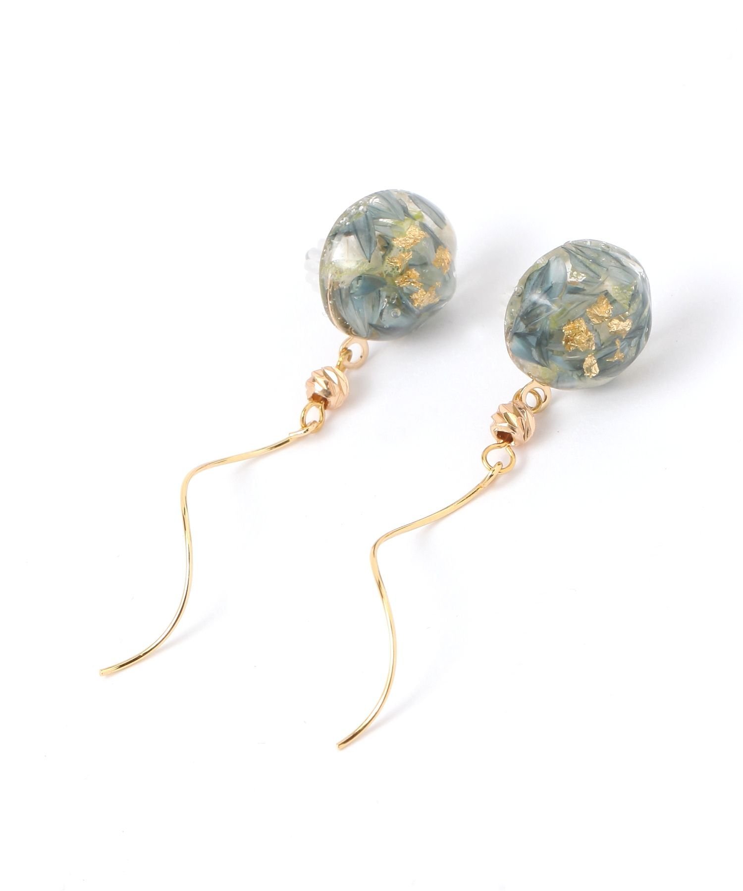 【SALE／50%OFF】GLOBAL WORK BLUEフラワー入りピアス/MADE IN JAPAN/496803 グローバルワーク アクセサリー・腕時計 ピアス ゴールド stylife-15142249 Rakuten Fashion サンプル画像2
