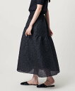 UNITED ARROWS ジャガード スカート ユナイテッドアローズ スカート ロング・マキシスカート ブラック ネイビー【送料無料】