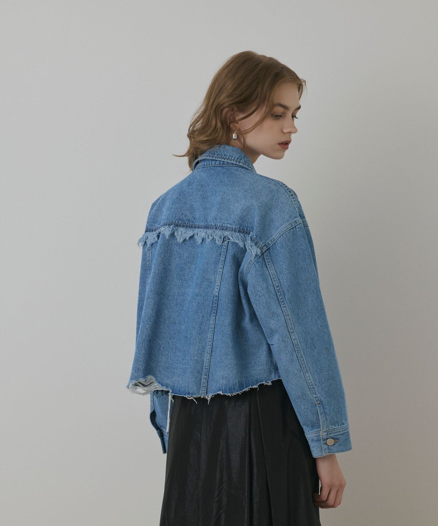 【SALE／40%OFF】GRACE CONTINENTAL フリンジデニムジャケット グレースコンチネンタル ジャケット・アウター デニムジャケット ブルー【送料無料】