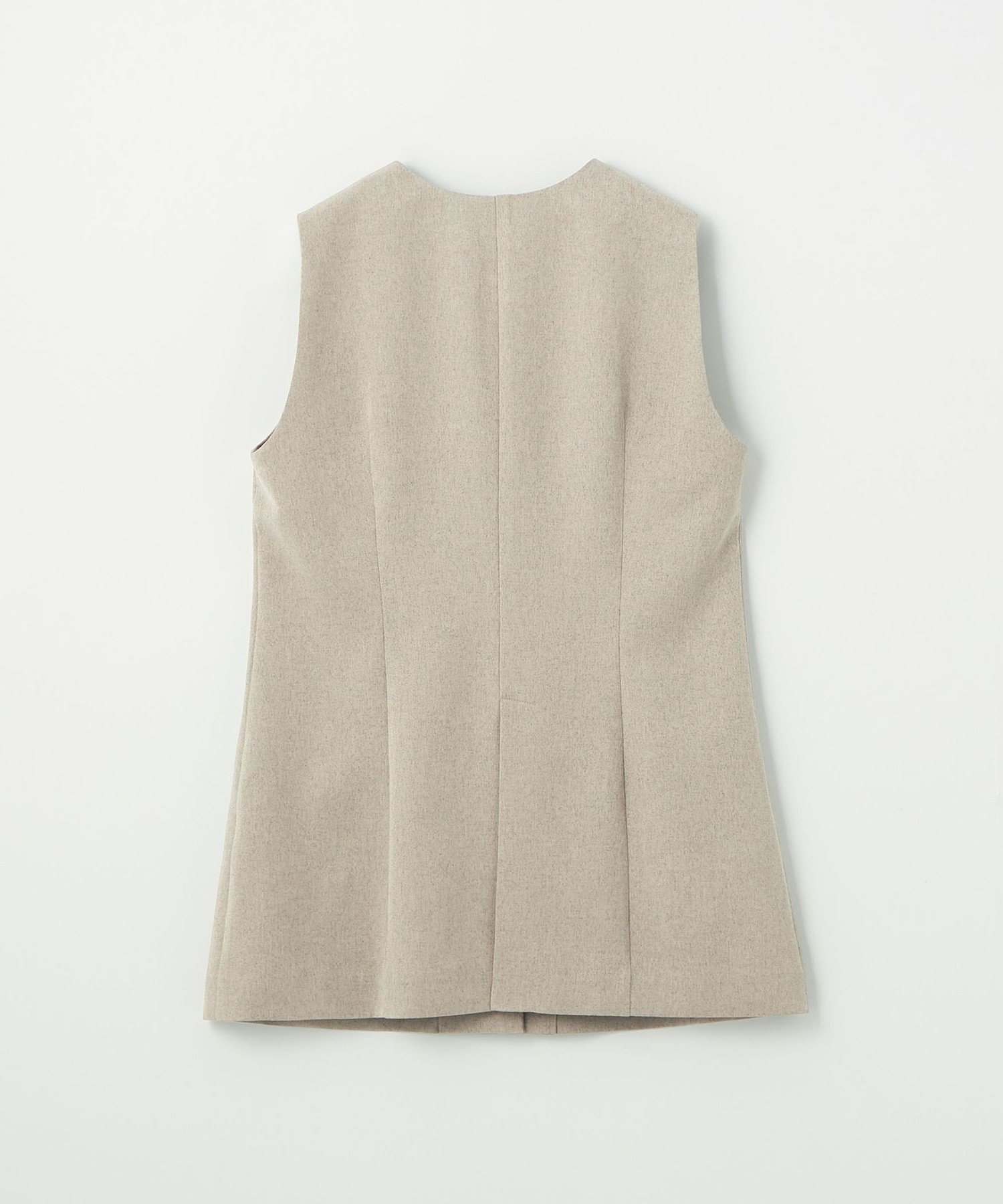 【SALE／50%OFF】EMMEL REFINES ＜EMMEL REFINES＞EM リネンライク Vネック ジレ ユナイテッドアローズ アウトレット トップス ベスト・ジレ ブラック ベージュ【送料無料】