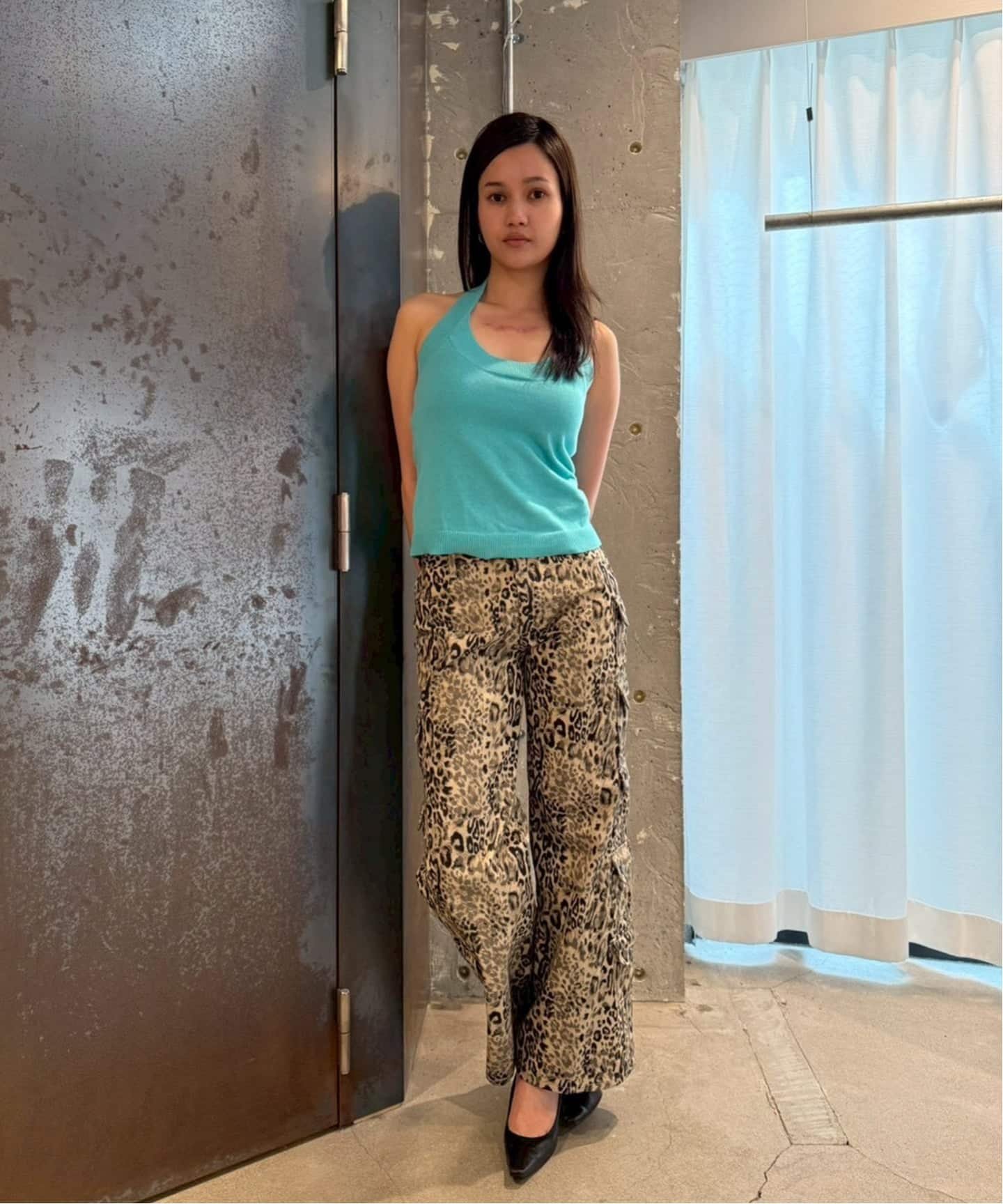Oriens JOURNAL STANDARD レオパードポケットパンツ オリエンス ジャーナルスタンダード パンツ その他のパンツ ブルー ベージュ