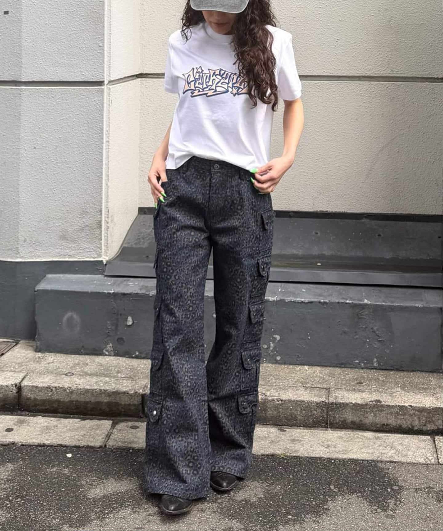 Oriens JOURNAL STANDARD レオパードポケットパンツ オリエンス ジャーナルスタンダード パンツ その他のパンツ ブルー ベージュ