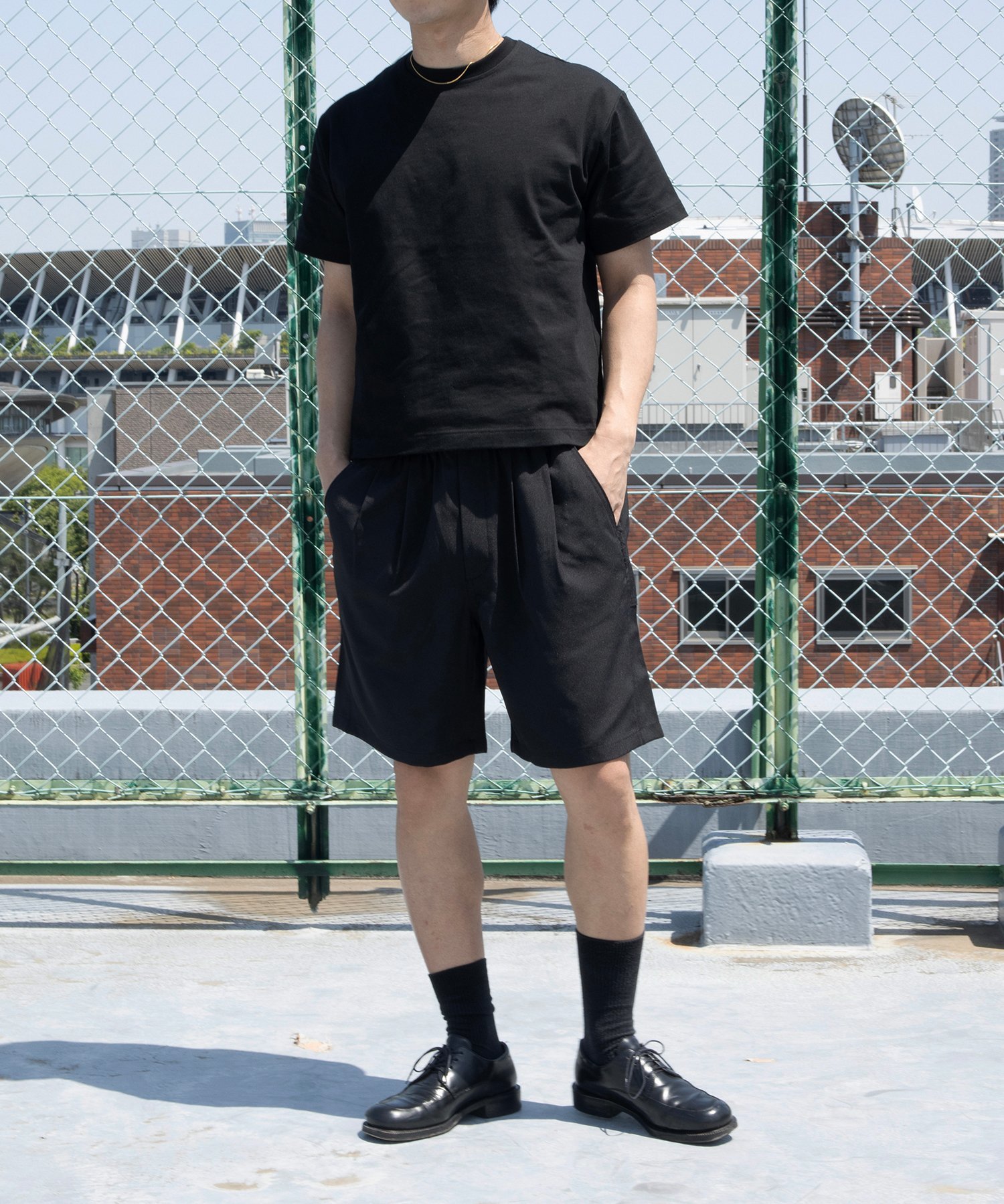 UNIVERSAL OVERALL CHILLPAN SHORTS テックリネンショーツ UNIVERSAL OVERALL ユニバーサルオーバーオール パンツ その他のパンツ ベージュ グレー ブラック