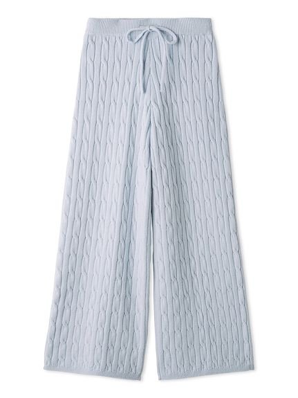 SNIDEL 【セットアップ対応】ニットロングパンツ スナイデル パンツ その他のパンツ ホワイト