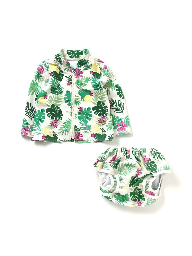 【SALE／20%OFF】BREEZE GIRLSラッシュガード&水遊びパンツセット エフオーオンラインストア 水着・スイムグッズ その他の水着・スイムグッズ ピンク ホワイト