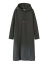 【SALE／20%OFF】UNOHA HOODED DRESS ウノハ ワンピース・ドレス ワンピース ブラック ホワイト ブルー【送料無料】