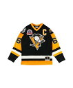 Mitchell & Ness マリオ・ルミュー ペンギンズ ロード ブルーラインジャージ 1991-92 NHL DARK JERSEY PENGUINS MARIO LEMIEUX ルーキーユーエスエー トップス その他のトップス ブラック【送料無料】