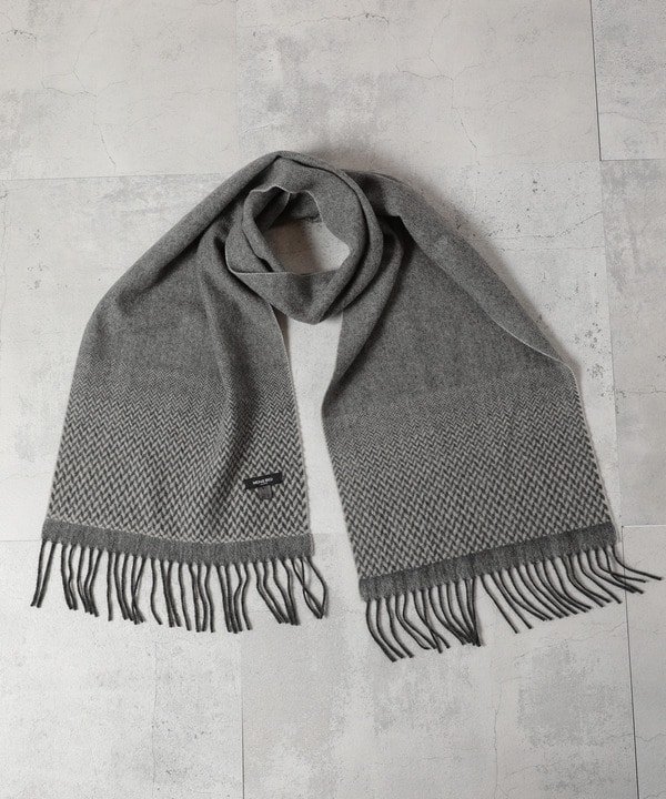 【SALE/55%OFF】MEN'S BIGI ヘリンボーングラデーションカシミヤマフラー メンズ ビギ ファッション雑貨 マフラー・ストール・ネックウォーマー オレンジ グレー【送料無料】