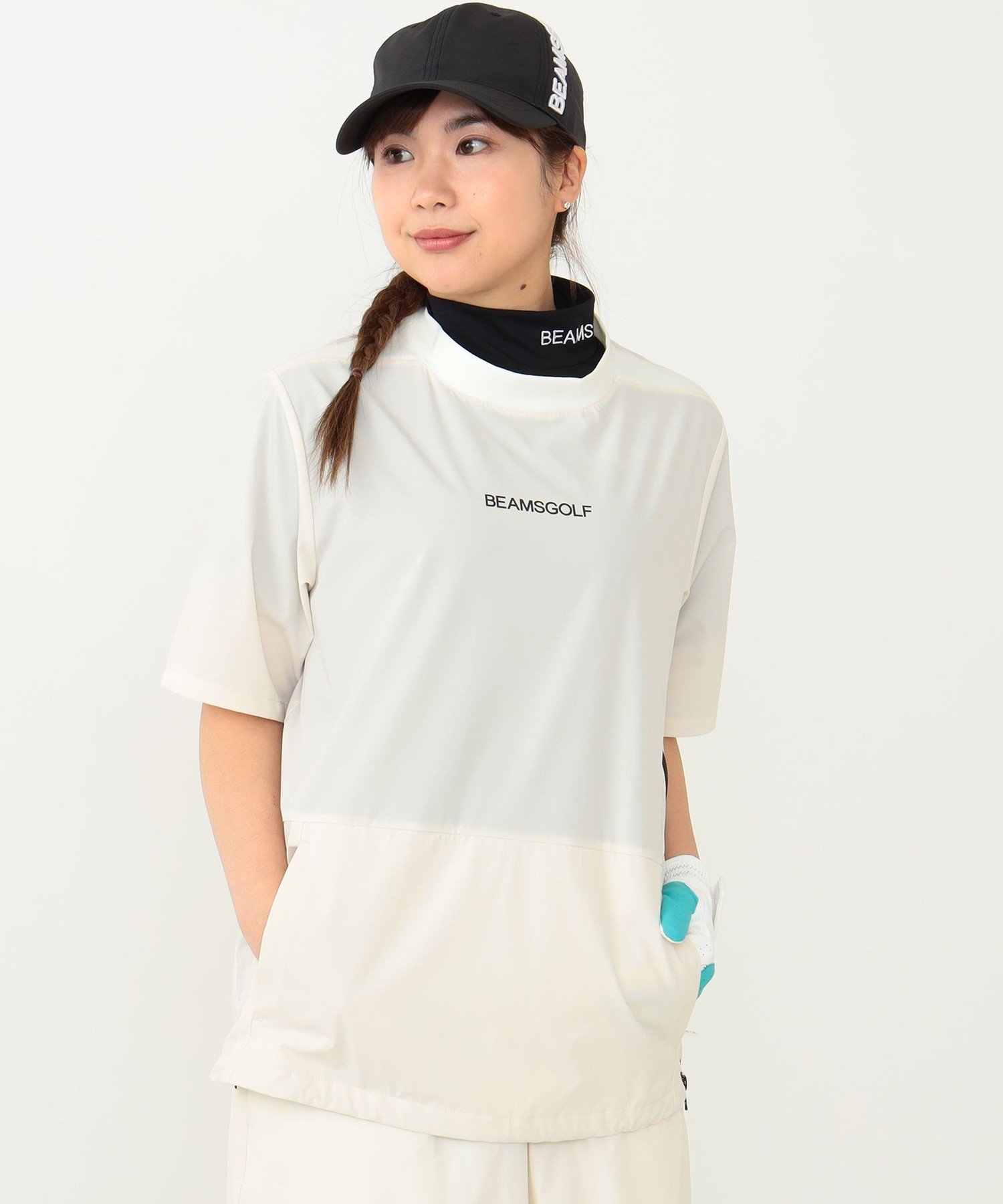 ビームス ベスト レディース BEAMS GOLF ORANGE LABEL BEAMS GOLF ORANGE LABEL / 撥水 ストレッチ 半袖 ピステ 雨 レイン レイングッズ ビームス ゴルフ トップス ベスト・ジレ ブラック カーキ【送料無料】