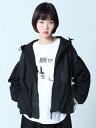 LASUD チュールドッキングパーカー ラシュッド トップス パーカー・フーディー ホワイト ブラック【送料無料】