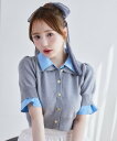 【SALE/10%OFF】one after another NICE CLAUP 今期トレンド/重ね襟半袖ニット ワンアフターアナザー ナイスクラップ トップ...