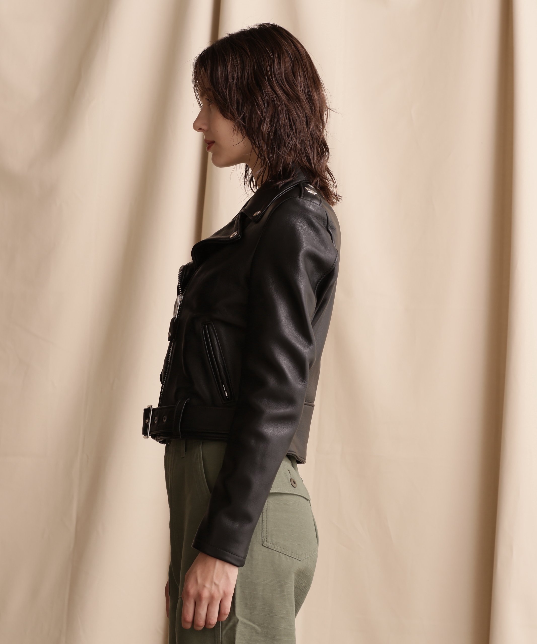 Schott 218W WOMENS LAMB ONESTAR RIDERS/ラム ワンスター ライダース ショット ジャケット・アウター ライダースジャケット ブラック【送料無料】