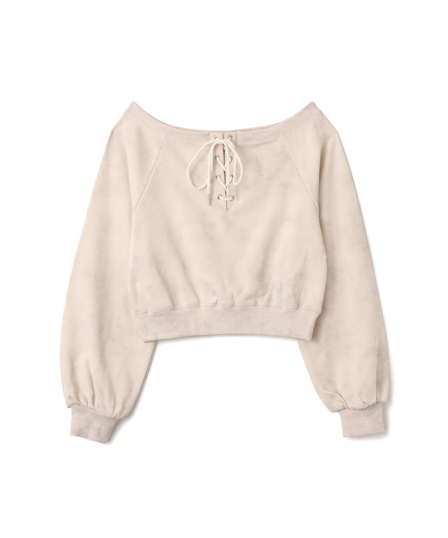 atmos pink atmos pink Lace-up Sweat Top WHITE アトモス トップス スウェット・トレーナー ホワイト【送料無料】