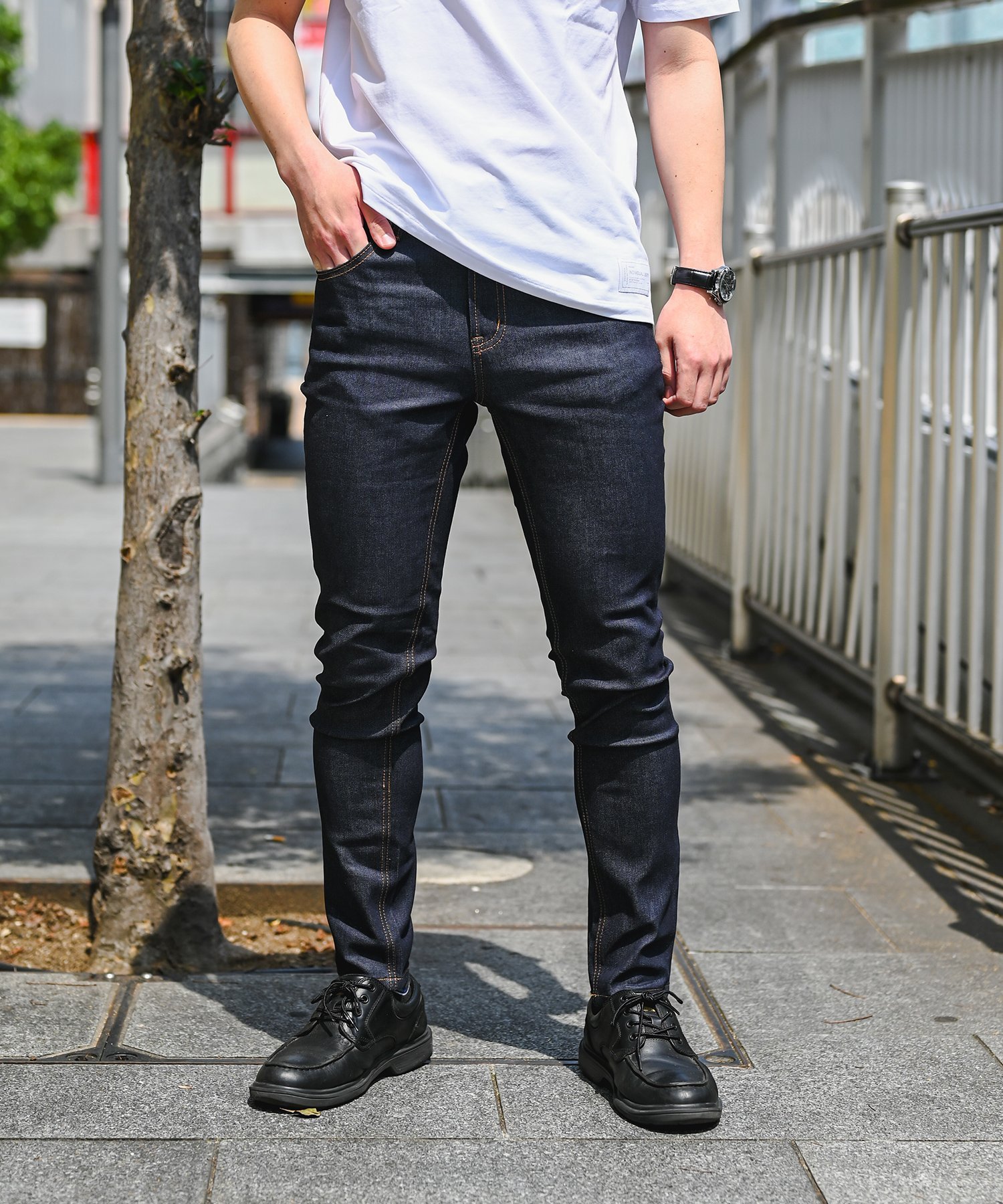 Retro Engine RTEG O/W Denim L/PT アダムスジャグラー パンツ ジーンズ・デニムパンツ ネイビー