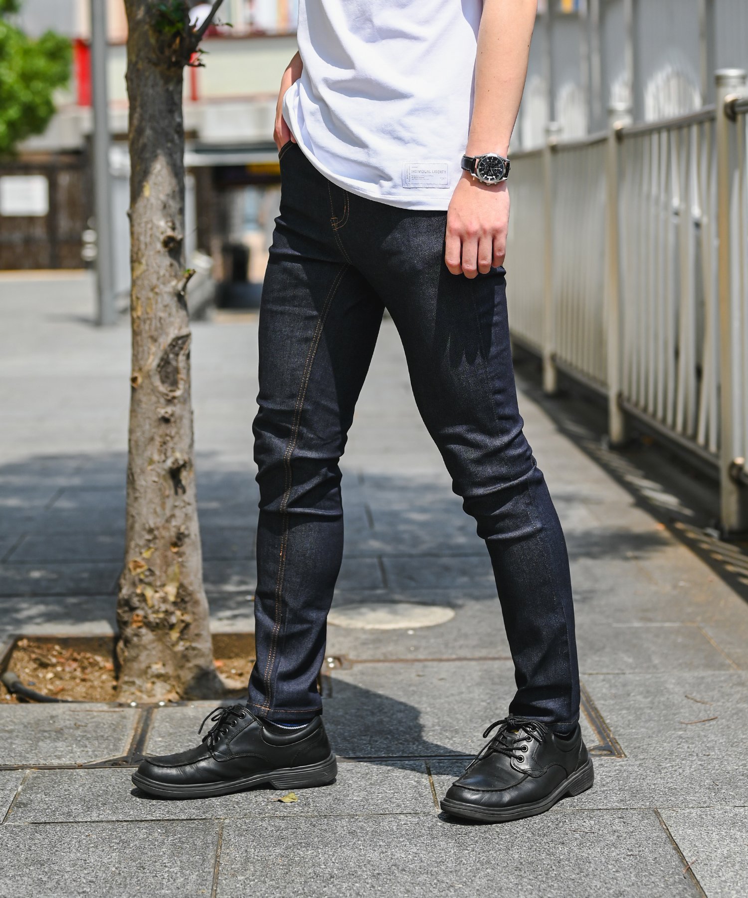Retro Engine RTEG O/W Denim L/PT アダムスジャグラー パンツ ジーンズ・デニムパンツ ネイビー
