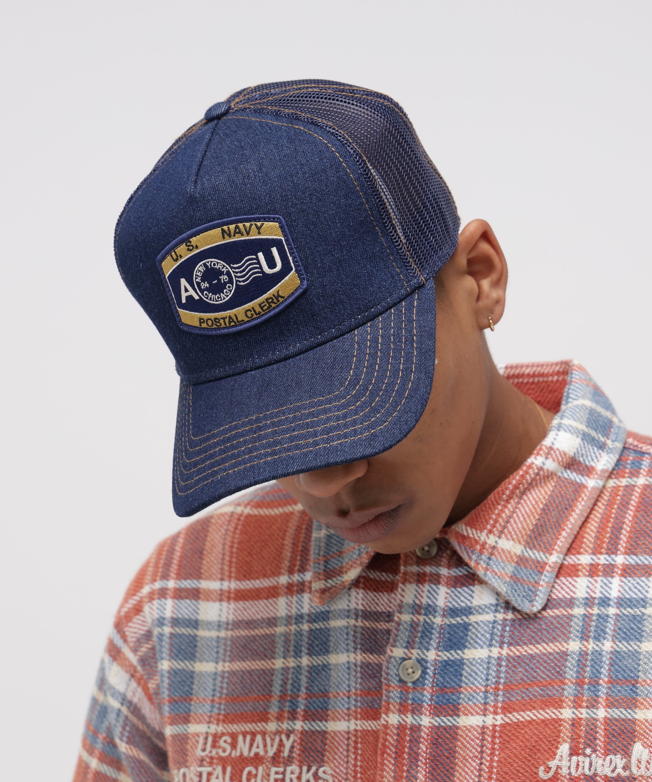 AVIREX 《AVIREX × UNIVERSAL OVERALL》POSTAL CAP アヴィレックス 帽子 その他の帽子 ブルー