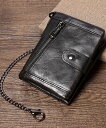 Fun&Daily Cow Leather Wallet&Wallet Chain ファンアンドデイリー 財布・ポーチ・ケース 財布 ブラック ブラウン【送料無料】(4)