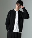 【SALE/50%OFF】NANO universe コントラストラインクルーネックカーディガン ナノユニバース トップス ニット レッド ブラック【送料無料】(4)