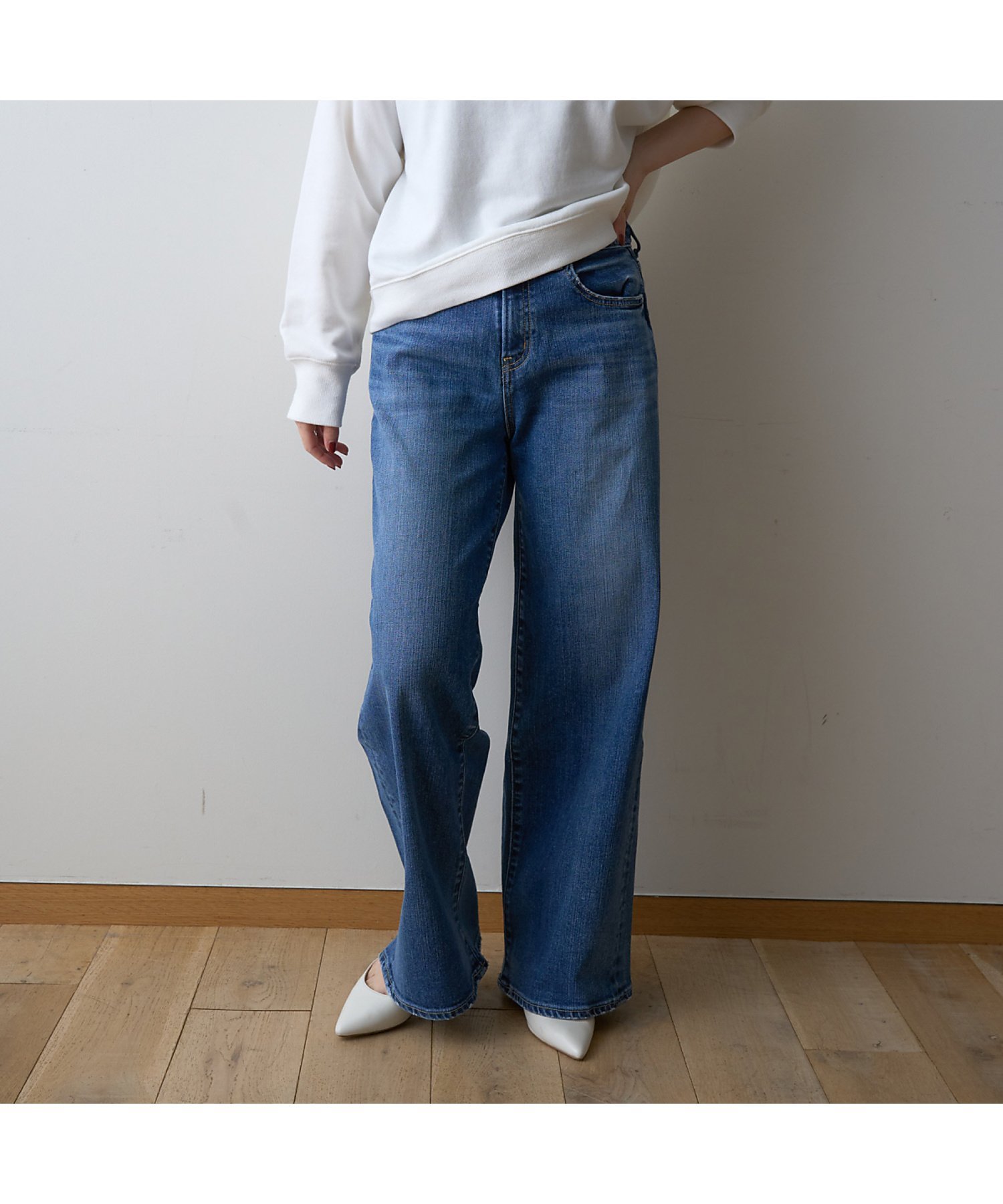 Rouge vif la cle 【RED CARD/レッドカード】35th Anniversary Wide ワ ルージュ・ヴィフ ラクレ パンツ ジーンズ・デニムパンツ ブルー