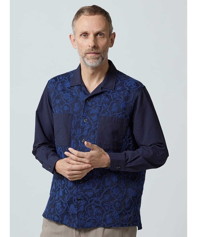 【SALE／50%OFF】Aquascutum MEN Tapestry Pattern Jacquard Shirt アクアスキュータム トップス シャ..