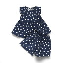 branshes 【WEB限定/DRC】袖フリルアソートセットアップ ブランシェス トップス ノースリーブ・タンクトップ ブルー ピンク