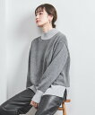 【SALE/30%OFF】UNITED ARROWS バイカラー ハイネック ニットプルオーバー ユナイテッドアローズ アウトレット トップス ニット ベージュ グレー ホワイト【送料無料】