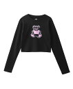 X-girl STUFFED BEAR L/S BABY TEE X-girl エックスガール トップス カットソー・Tシャツ ブラック ホワイト【送料無料】