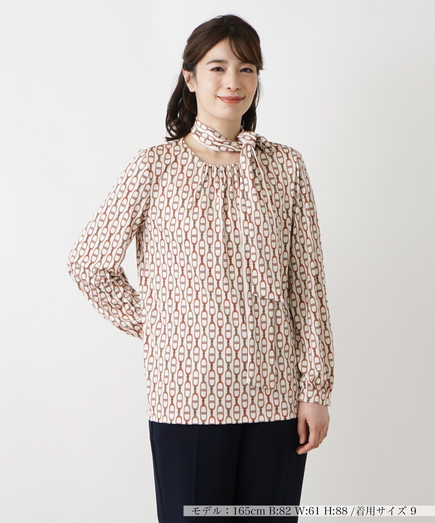 Leilian カットソー レリアン トップス カットソー・Tシャツ ベージュ ネイビー