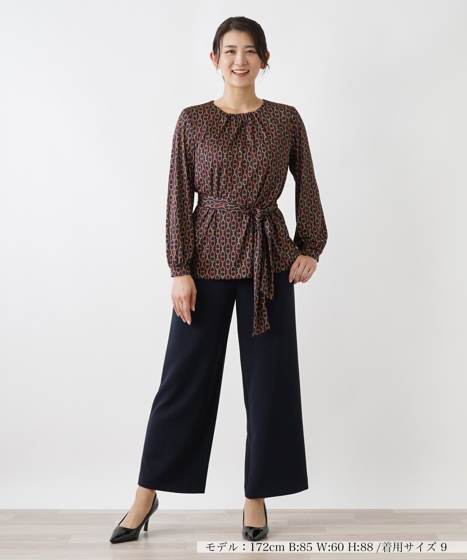 Leilian カットソー レリアン トップス カットソー・Tシャツ ベージュ ネイビー