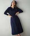 【SALE／40%OFF】Viaggio Blu 袖リブVネックニットワンピース≪手洗い可能≫ ビアッジョブルー ワンピース・ドレス シャツワンピース ネ..