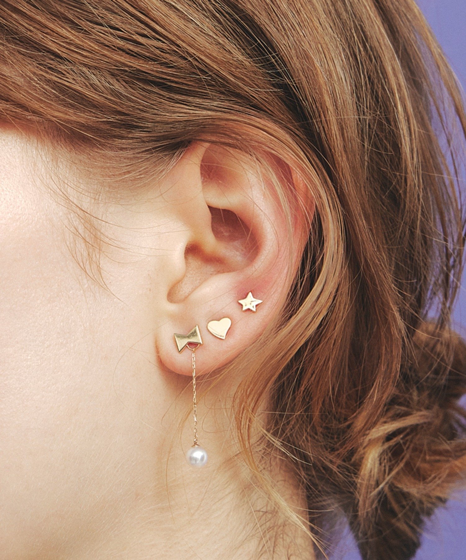 les bon bon les bon bon/coeur pierce クールピアス BOB566 セットアップセブン アクセサリー・腕時計 ピアス ゴールド【送料無料】