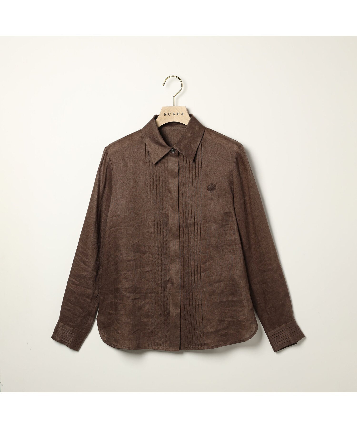 SCAPA フロレンスリネンブラウス スキャパ トップス シャツ・ブラウス ブルー ホワイト