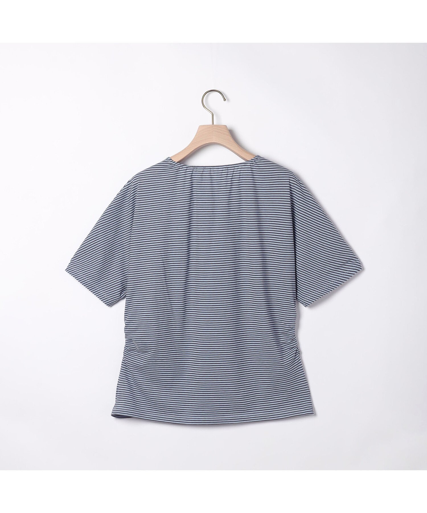 SCAPA コットンボーダーカットソー スキャパ トップス カットソー・Tシャツ グレー