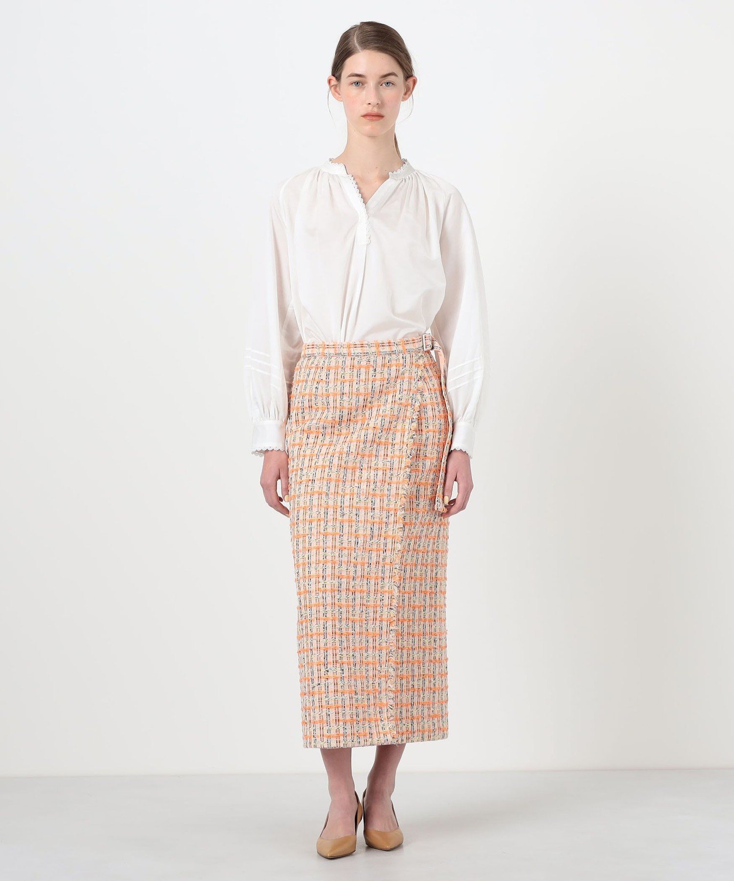Ballsey Orangette ラップスカート トゥモローランド スカート ロング・マキシスカート オレンジ【送料無料】