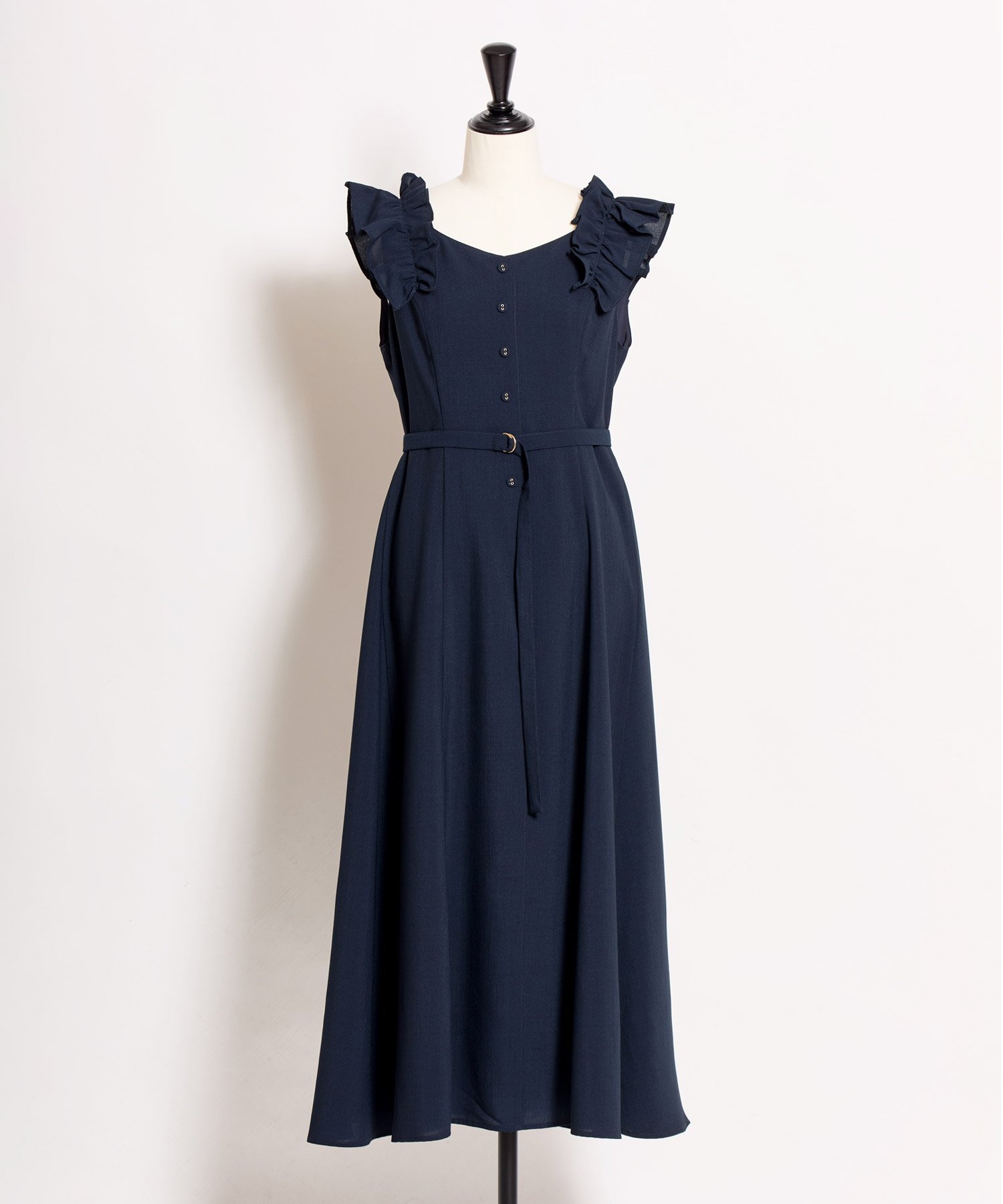 【SALE／60%OFF】Noela 肩フリルワンピース ノエラ ワンピース・ドレス その他のワンピース・ドレス ブラウン ネイビー ブルー【送料無料】