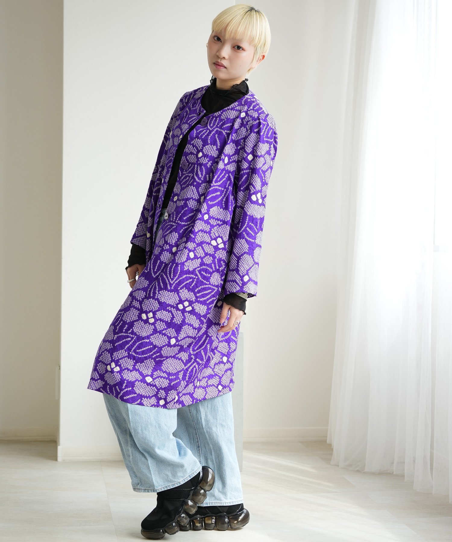 maison utatane maison utatane｜No.CT01｜宵紫の絞花 ウタタネ ジャケット・アウター その他のジャケット・アウター