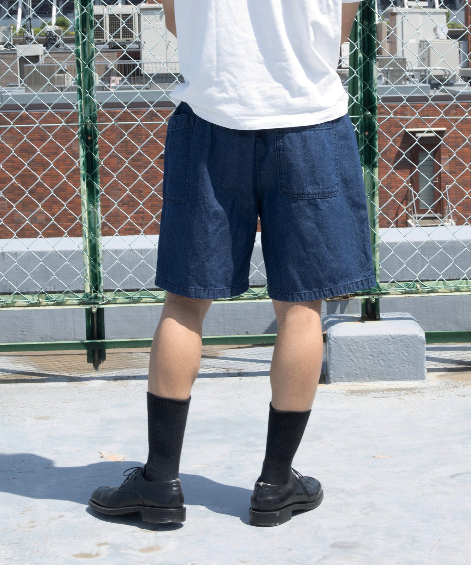 UNIVERSAL OVERALL CHILLPAN SHORTS デニムショーツ UNIVERSAL OVERALL ユニバーサルオーバーオール パンツ その他のパンツ ネイビー ブルー