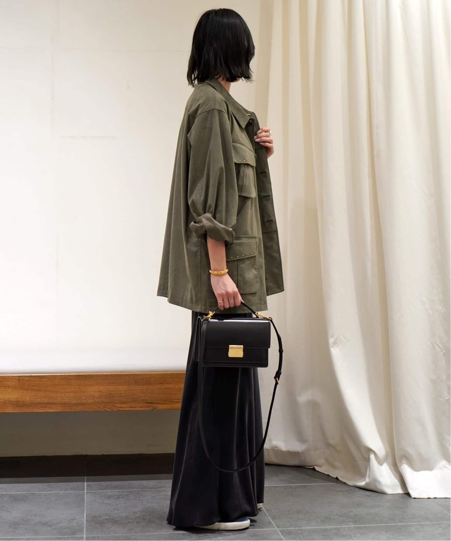【ARCHIVE STANCE/アーカイブスタンス】fake suede military Jacket エーピーストゥディオ ジャケット・アウター その他のジャケット・アウター カーキグリーン