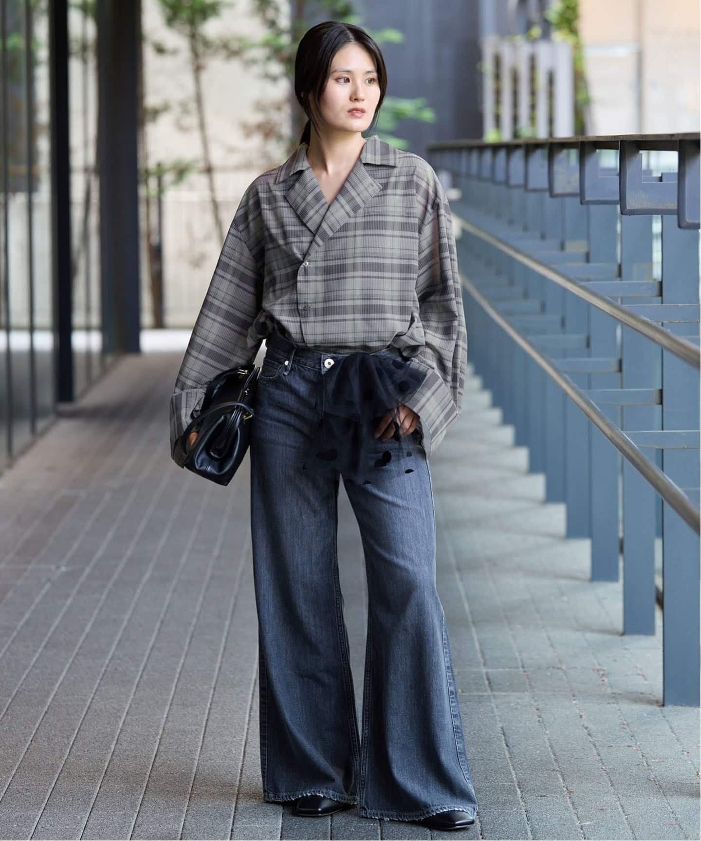 IENA シアージャケットシャツ イエナ トップス シャツ・ブラウス グレー
