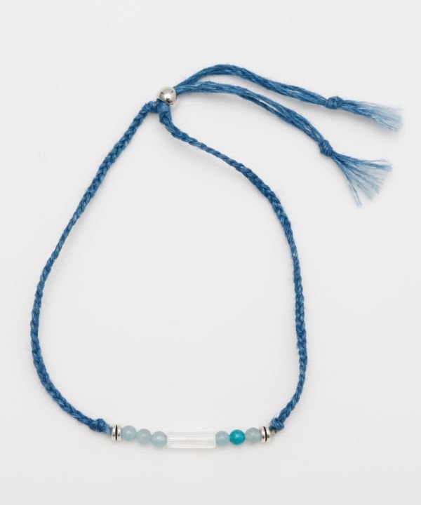 岩座 藍願紐 足飾り 3月誕生石 アクアマリン アミナコレクション アクセサリー・腕時計 アンクレット ブルー