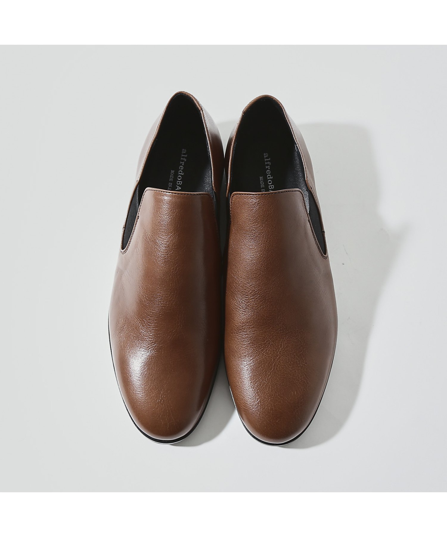 【SALE／30%OFF】alfredoBANNISTER 【定番木型】サイドゴア レザースリッポン アルフレッド・バニスター シューズ・靴 スニーカー ブラック グレー【送料無料】